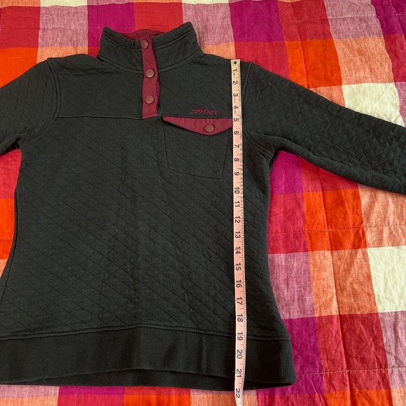Women's Spyder Long Sleeve Black / Purple Pullover Sweater Size Small / Medium - Picture 13 of 16